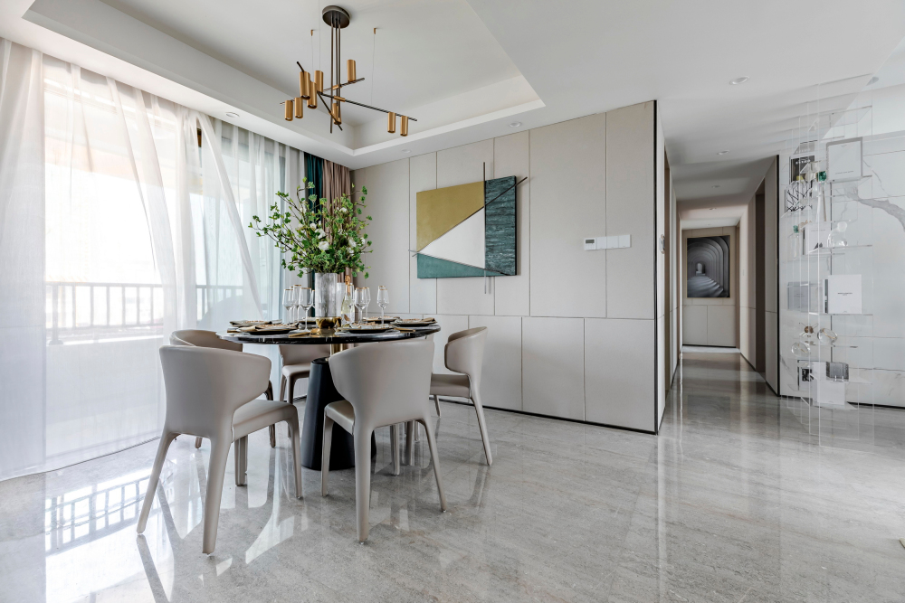 现代轻奢风格室内设计家装案例-餐厅 现代轻奢风格室内设计家装案例-餐厅