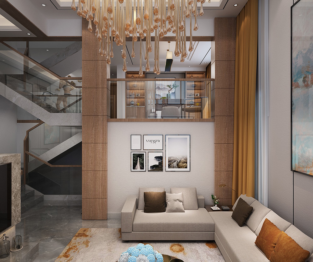 轻奢风格别墅装修设计效果图-碧桂园翠锦豪庭别墅470平米-别墅客厅装修设计 轻奢风格别墅装修设计效果图-碧桂园翠锦豪庭别墅470平米-别墅客厅装修设计