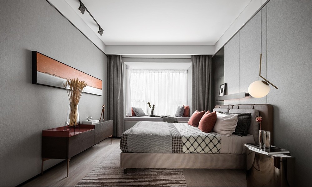 现代简约风格室内家装案例效果图-卧室 现代简约风格室内家装案例效果图-卧室