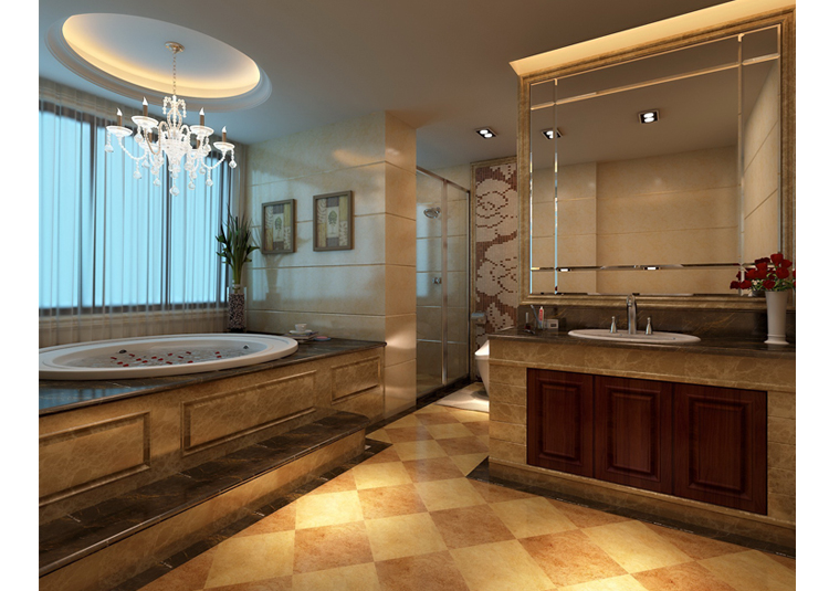 欧式风格室内装修设计效果图-万科金域蓝湾四居192平米-室内卫生间装修设计 欧式风格室内装修设计效果图-万科金域蓝湾四居192平米-室内卫生间装修设计