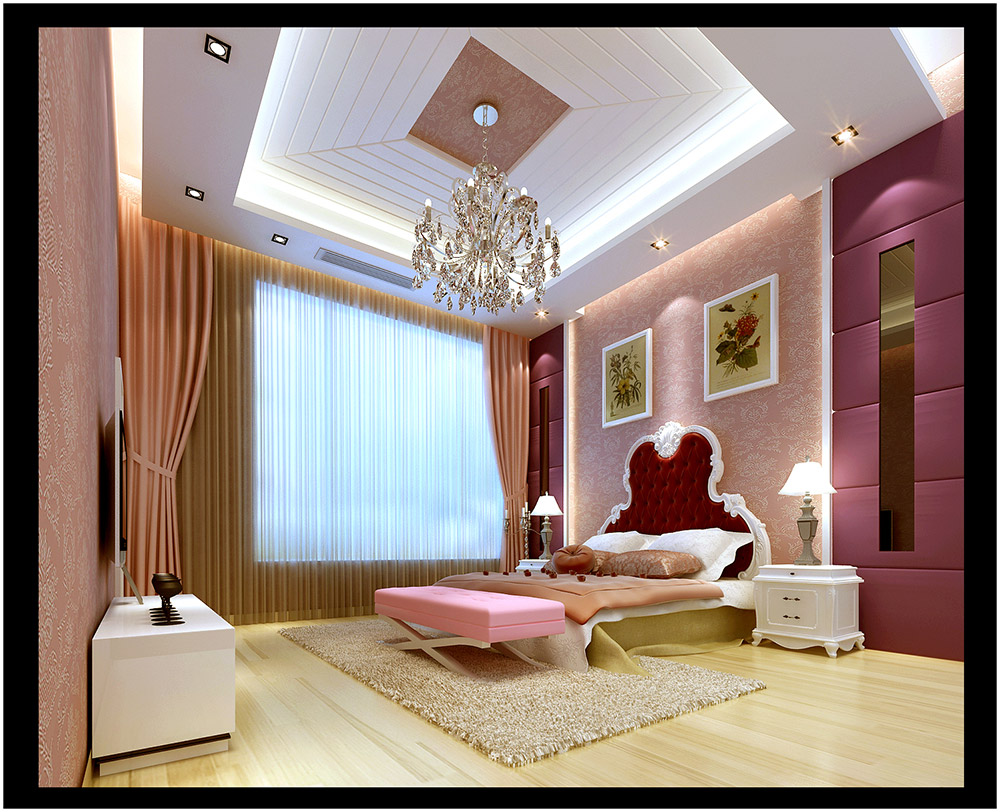 轻奢风格别墅装修效果图-东逸湾别墅290平米-公主房 轻奢风格别墅装修效果图-东逸湾别墅290平米-公主房