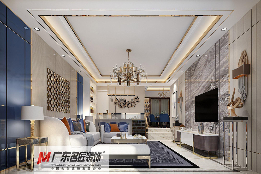 高级灰轻奢风格别墅装修效果图-九岭天下别墅300平米-客厅 高级灰轻奢风格别墅装修效果图-九岭天下别墅300平米-客厅