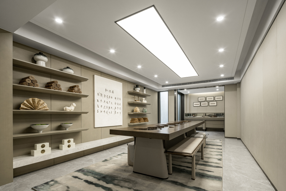 新中式风格别墅家装案例效果图-书房 新中式风格别墅家装案例效果图-书房