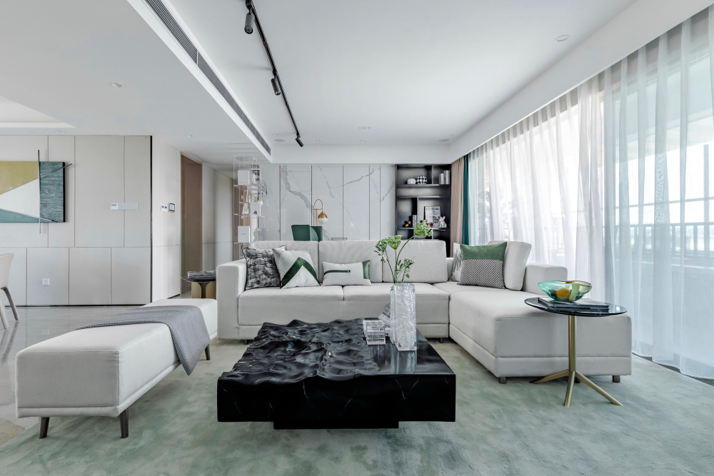 现代轻奢风格室内设计家装案例-客厅 现代轻奢风格室内设计家装案例-客厅