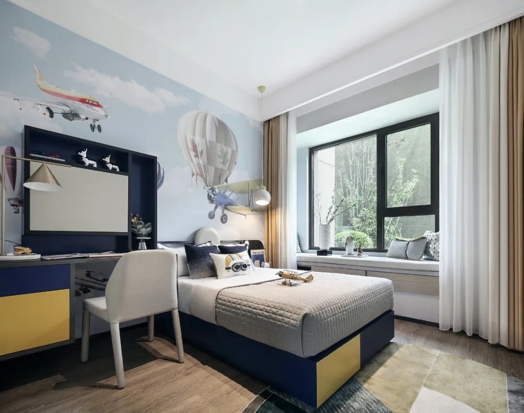 现代轻奢风格家装设计室内装修效果图-儿童房 现代轻奢风格家装设计室内装修效果图-儿童房