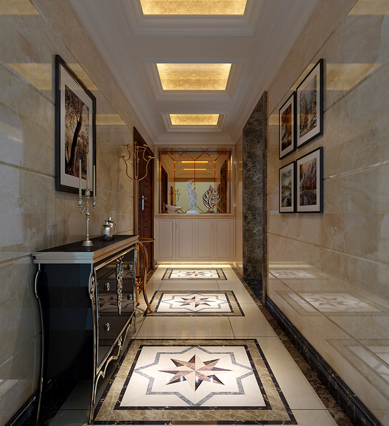 黄岐长信御景峰四居186平米欧式风格室内装修案例-玄关 黄岐长信御景峰四居186平米欧式风格室内装修案例-玄关