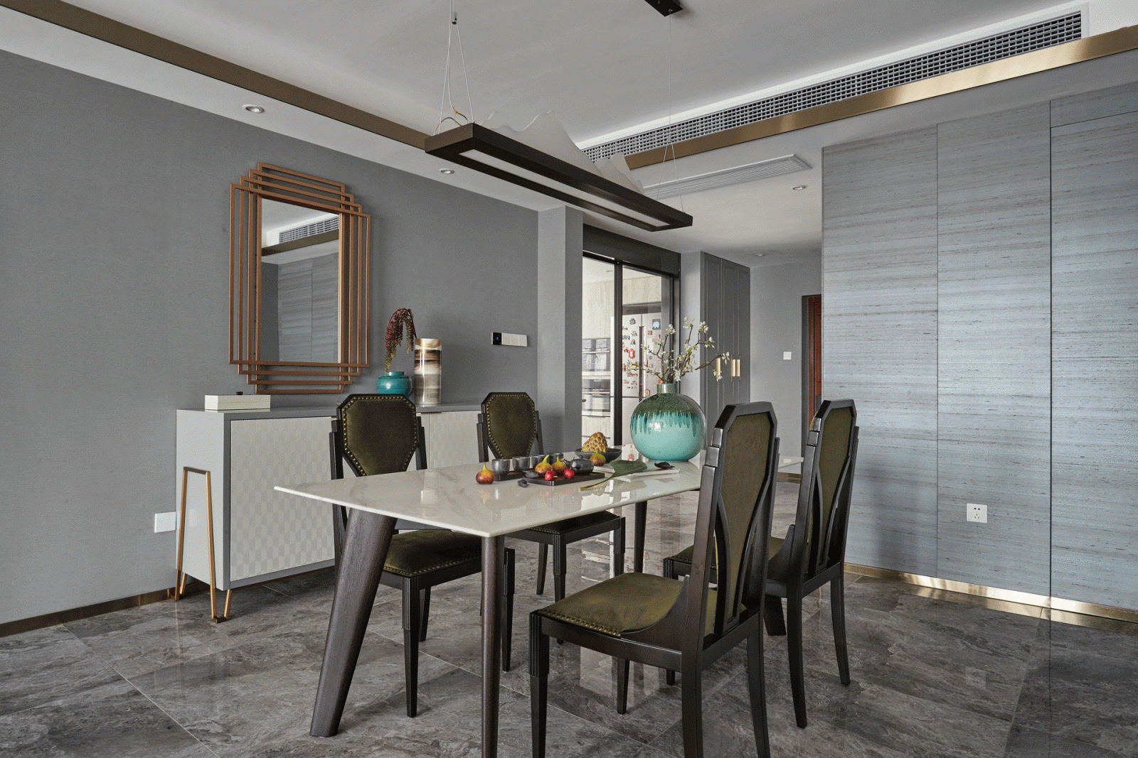 新中式风格家装设计室内装修效果图-餐厅 新中式风格家装设计室内装修效果图-餐厅